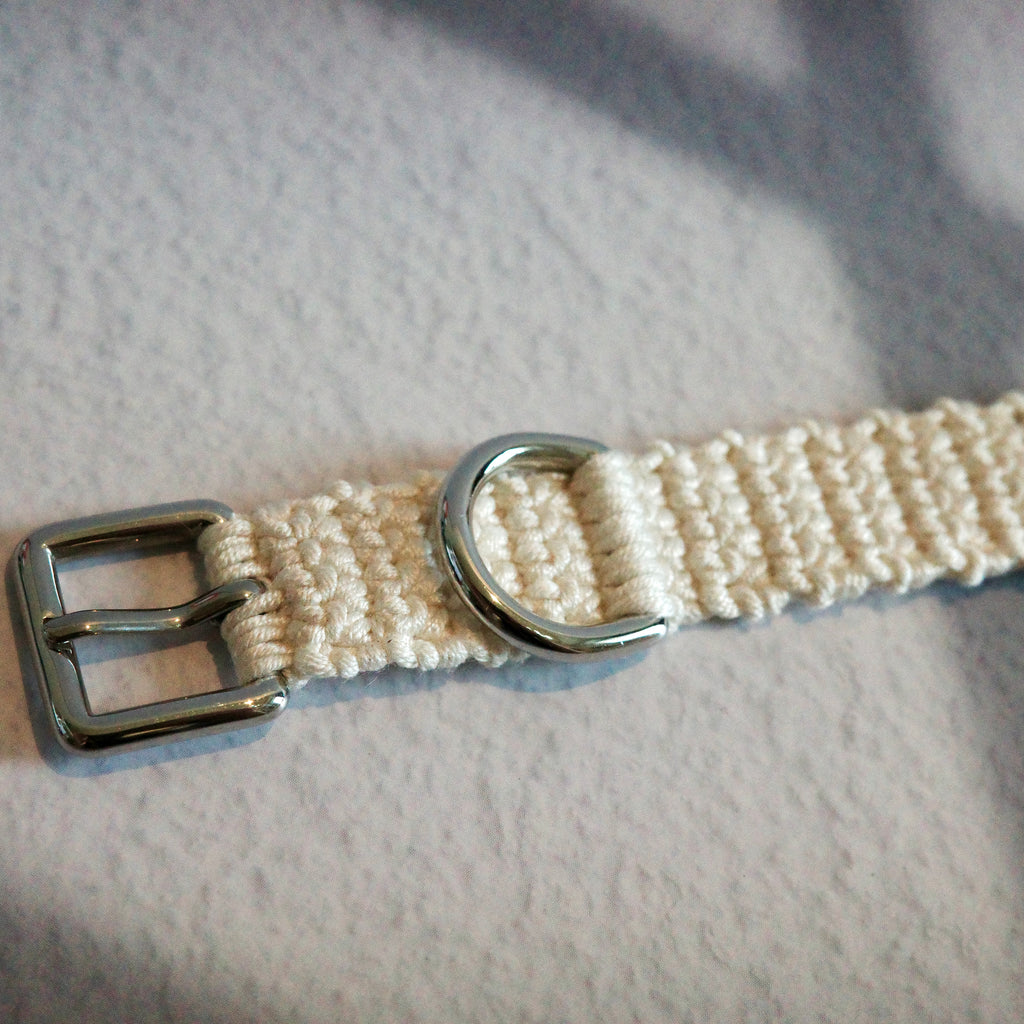 DIY Cat Collar Crochet Kit | 100% Mulberry Silk & Hypoallergenic Stainless Steel | Custom Buttero Leather Tag Gift Set