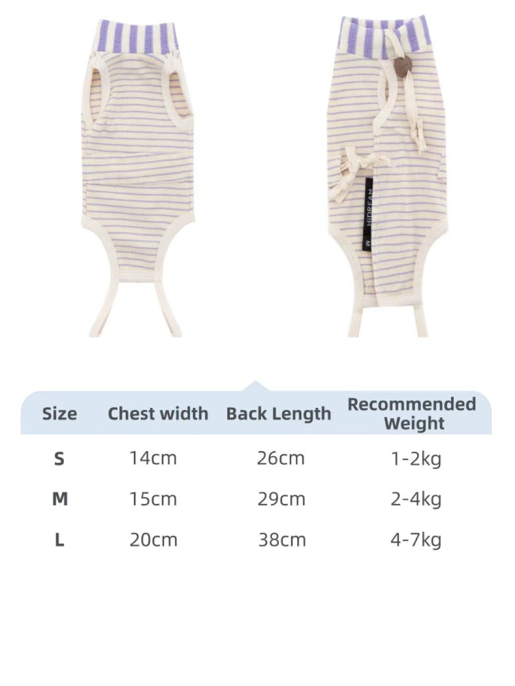 HiDREAM-CAT CLOTHES AFTER STERILIZATION