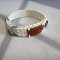 DIY Cat Collar Crochet Kit | 100% Mulberry Silk & Hypoallergenic Stainless Steel | Custom Buttero Leather Tag Gift Set